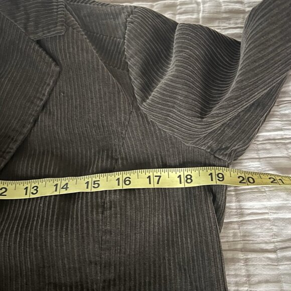 Vintage Liz Claiborne Brown Wide Wale Corduroy Blazer sz 10 Petite Academia Y2K - Picture 7 of 10